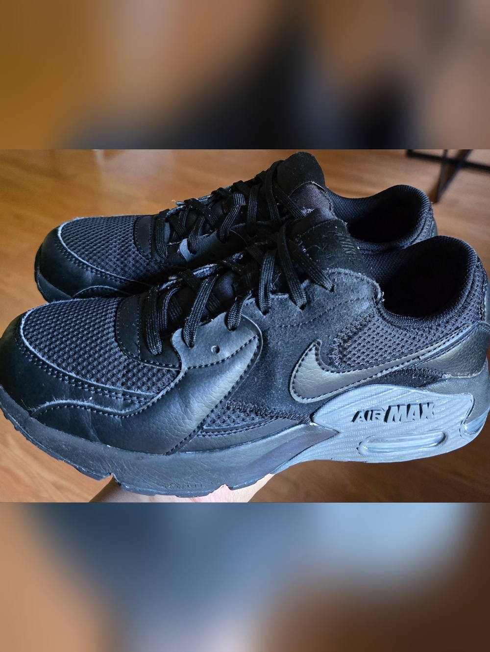 Sz 7 Women's NIKE AIR MAX EXCEE 'Black/Dark Grey' Runner Shoes